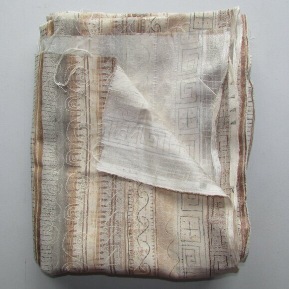 Tans and Gold Geometric Textured Upholstery Fabric ~ 2.9 metres - Picture 4 of 15